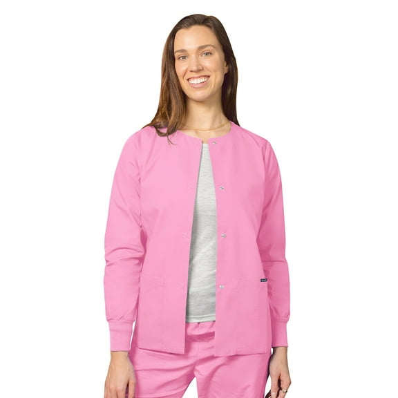 Adar Universal Scrubs For Women - Round Neck Warm-Up Scrub Jacket