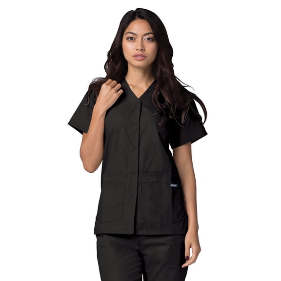 Adar Universal Scrubs For Women - Snap Front Scrub Top