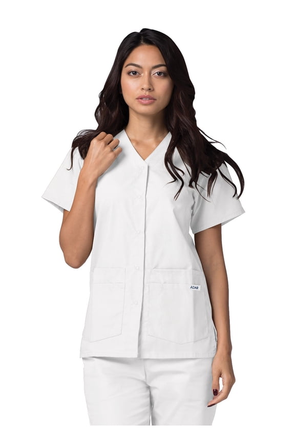 Universal Scrubs For Women - Snap Front Scrub Top