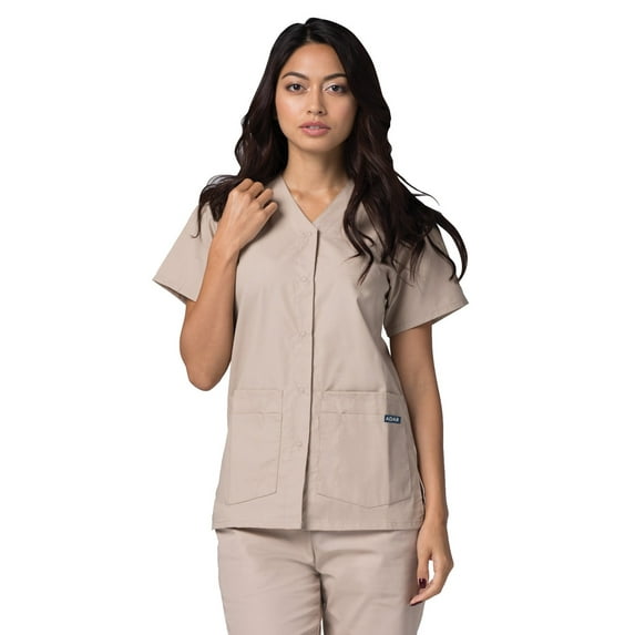 Adar Universal Scrubs For Women - Snap Front Scrub Top