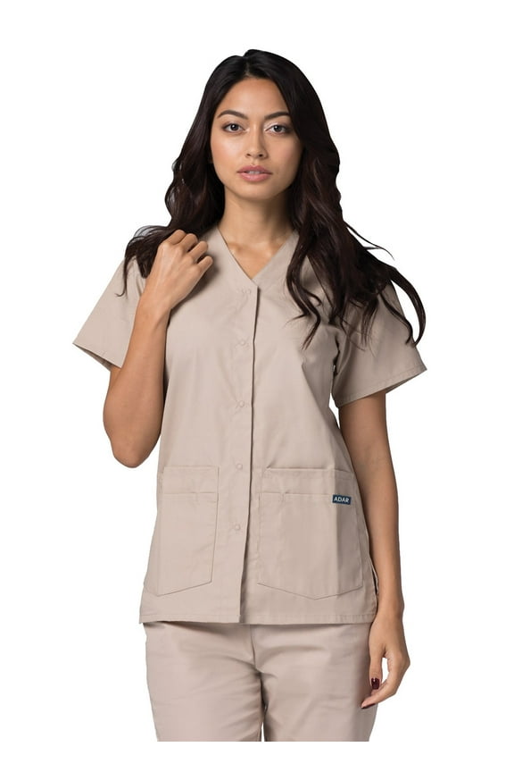 Universal Scrubs For Women - Snap Front Scrub Top