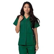 Adar Universal Scrubs For Women - Snap Front Scrub Top