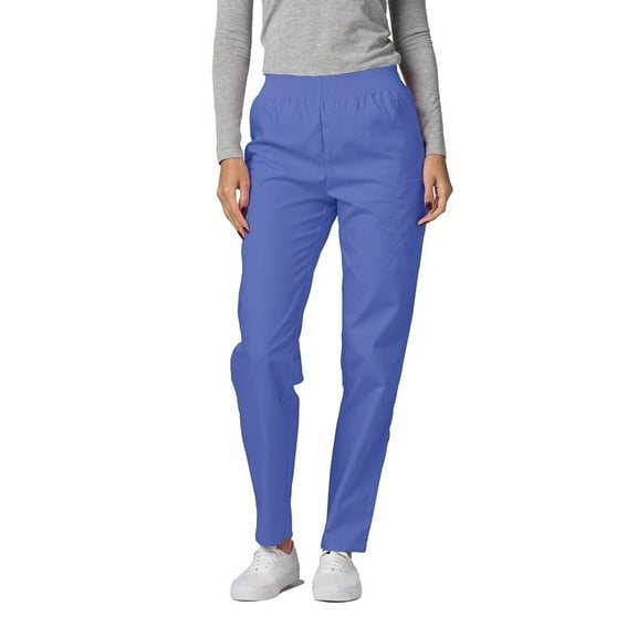 Adar Universal Scrubs For Women - Tapered Utility Cargo Scrub Pants - 503 - Ceil Blue - XXS