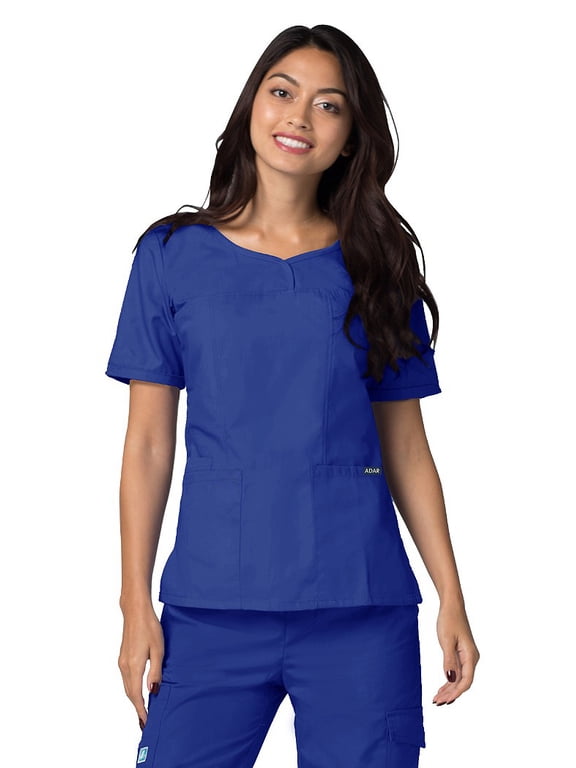 Universal Scrubs For Women - V-Neck Scrub Top - 628 - Royal Blue - L