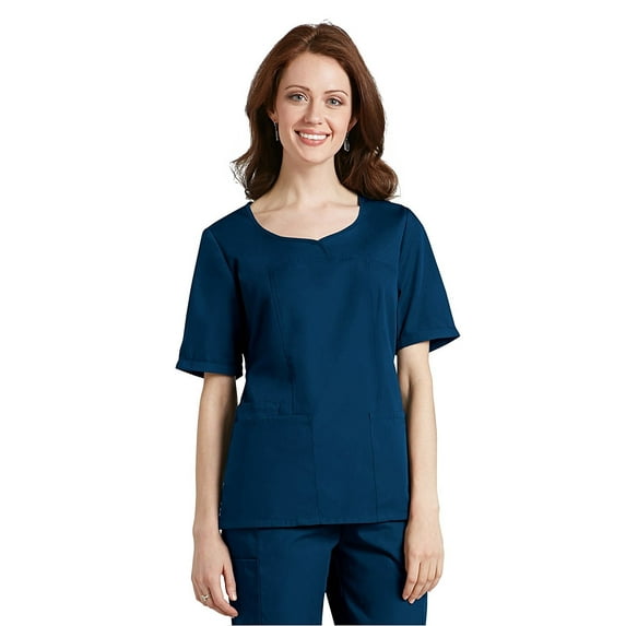Adar Universal Scrubs For Women - V-Neck Scrub Top - 628 - Navy - M