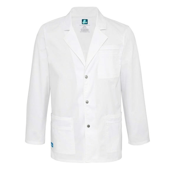 Adar Universal Stretch Lab Coat For Men - 31" Snap Front Lab Coat
