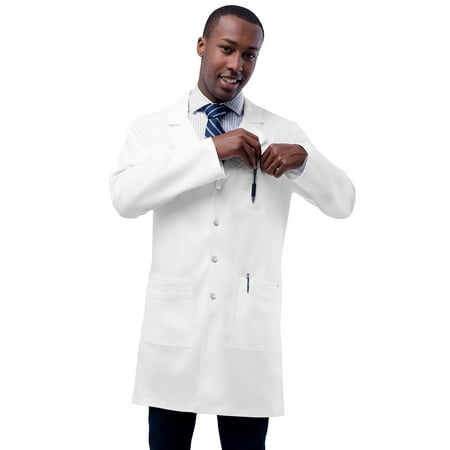 Adar Universal Stretch Unisex Lab Coat - 36" Snap Front Lab Coat - 3308 - White - 3X