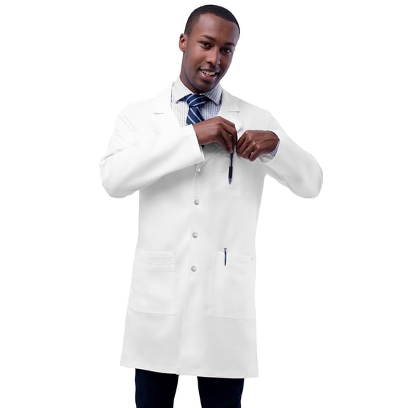 Adar Universal Stretch Unisex Lab Coat - 36" Snap Front Lab Coat