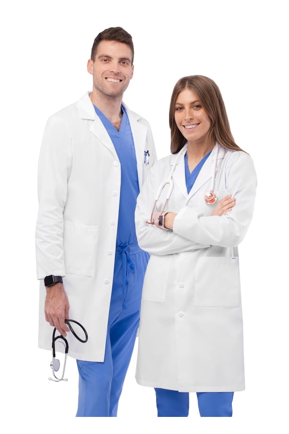 Universal Unisex Lab Coats - Midriff 39" Lab Coat - 808 - White - L