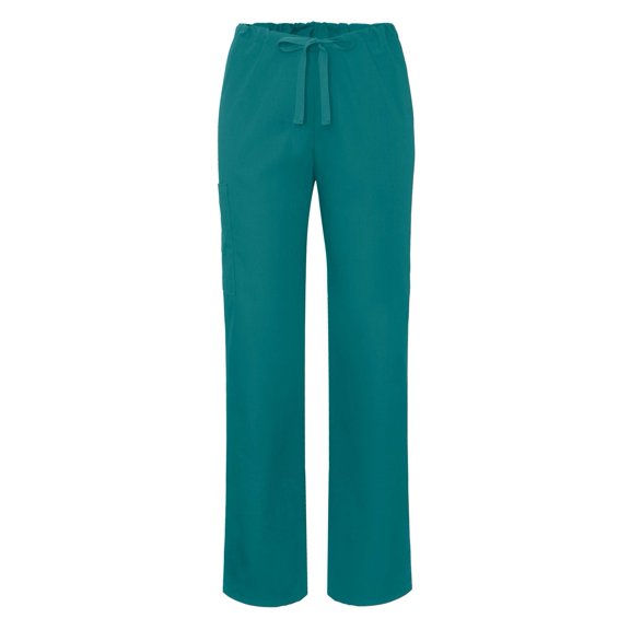 Adar Universal Unisex Natural-Rise Drawstring Tapered Leg Pants Petite - 504P - Teal Blue - XL