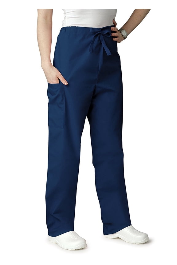 Universal Unisex Natural-Rise Drawstring Tapered Leg Scrub Pants