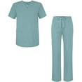 thumbnail image 1 of Adar Universal Unisex Scrub Set - Unisex V-Neck Scrub Top & Tapered Drawstring Scrub Pants - 907 - Submarine - XXS, 1 of 5