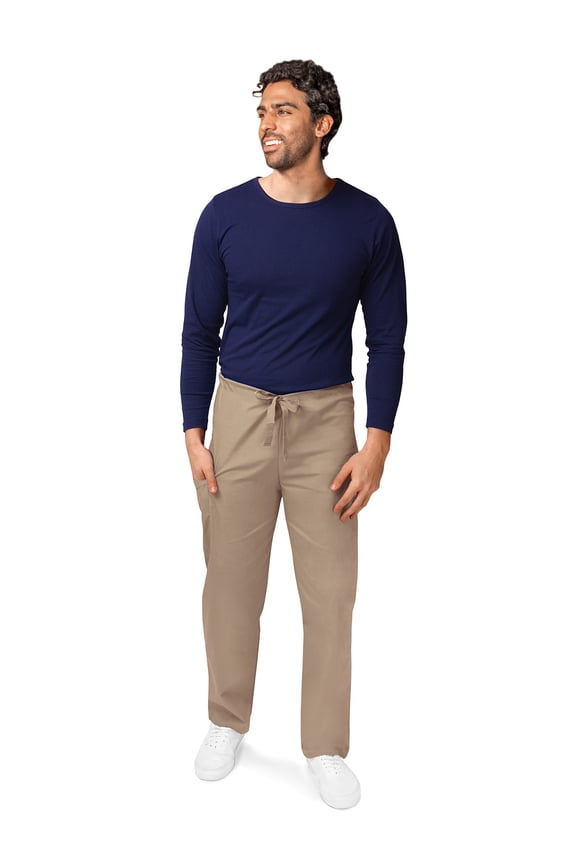 Universal Unisex Scrubs - Drawstring Tapered Leg Scrub Pants - 504 - Khaki - XL