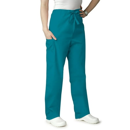 Adar Universal Unisex Scrubs - Drawstring Tapered Leg Scrub Pants - 504 - Teal Blue - S