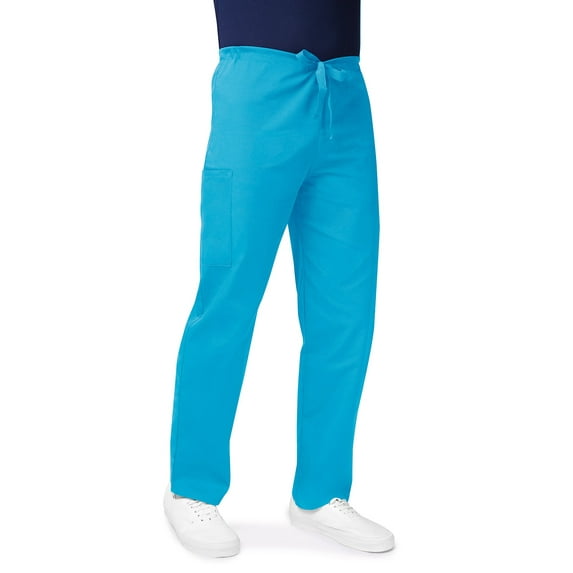 Adar Universal Unisex Scrubs - Drawstring Tapered Leg Scrub Pants - 504 - Turquoise - M