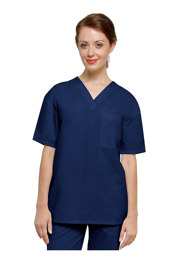 Universal Unisex Scrubs - V Neck Tunic Scrub Top - 6011 - Navy - XXS