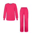 thumbnail image 1 of Adar Uniforms Universal Women's Scrub Set - Warm-Up Scrub Jacket and Elastic Pull-On Pants - 902 - Navy - XS, 1 of 6