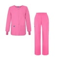 thumbnail image 1 of Adar Universal Women's Scrub Set - Warm-Up Scrub Jacket and Elastic Pull-On Pants, 1 of 6