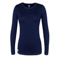 thumbnail image 1 of Adar Womens Comfort Long Sleeve Fitted T-Shirt Underscrub Tee - 3400, 1 of 7