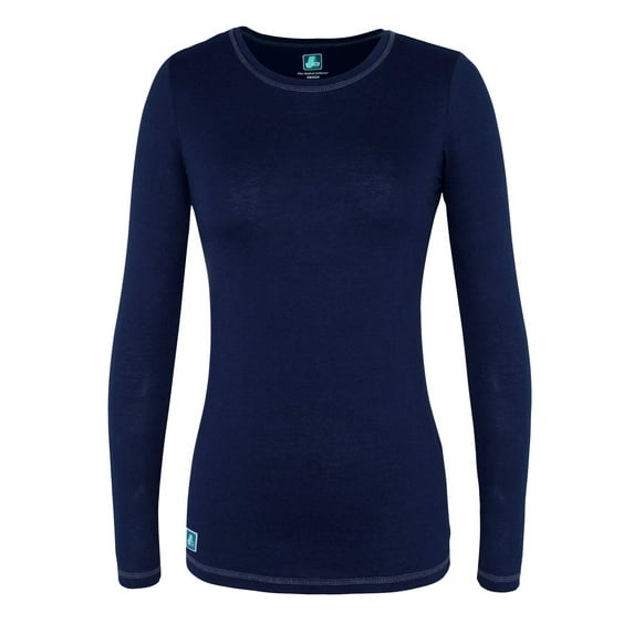Adar Womens Comfort Long Sleeve Fitted T-Shirt Underscrub Tee - 3400
