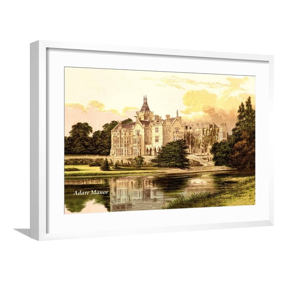 Art.com Adare Manor Art Print, White Frame Wall Art, 29" x 21"