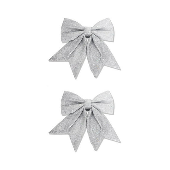 Adarl 2 Pcs Christmas Bow, Christmas Decoration, Bow Christmas Wreath , Christmas Tree Hanging Decoration