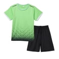 thumbnail image 1 of Adarl Boys Athletic Shorts Set 2 Piece Quick Dry Short Sleeve T-Shirt and Mesh Shorts Soccer Set for Running, Basketball, Football, Tennis, 1 of 8