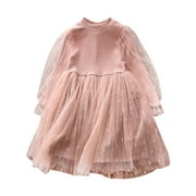 Adarl Kids Girl Party Sequin Tutu Dress Child Knit Yarn Skirt 2-9Years