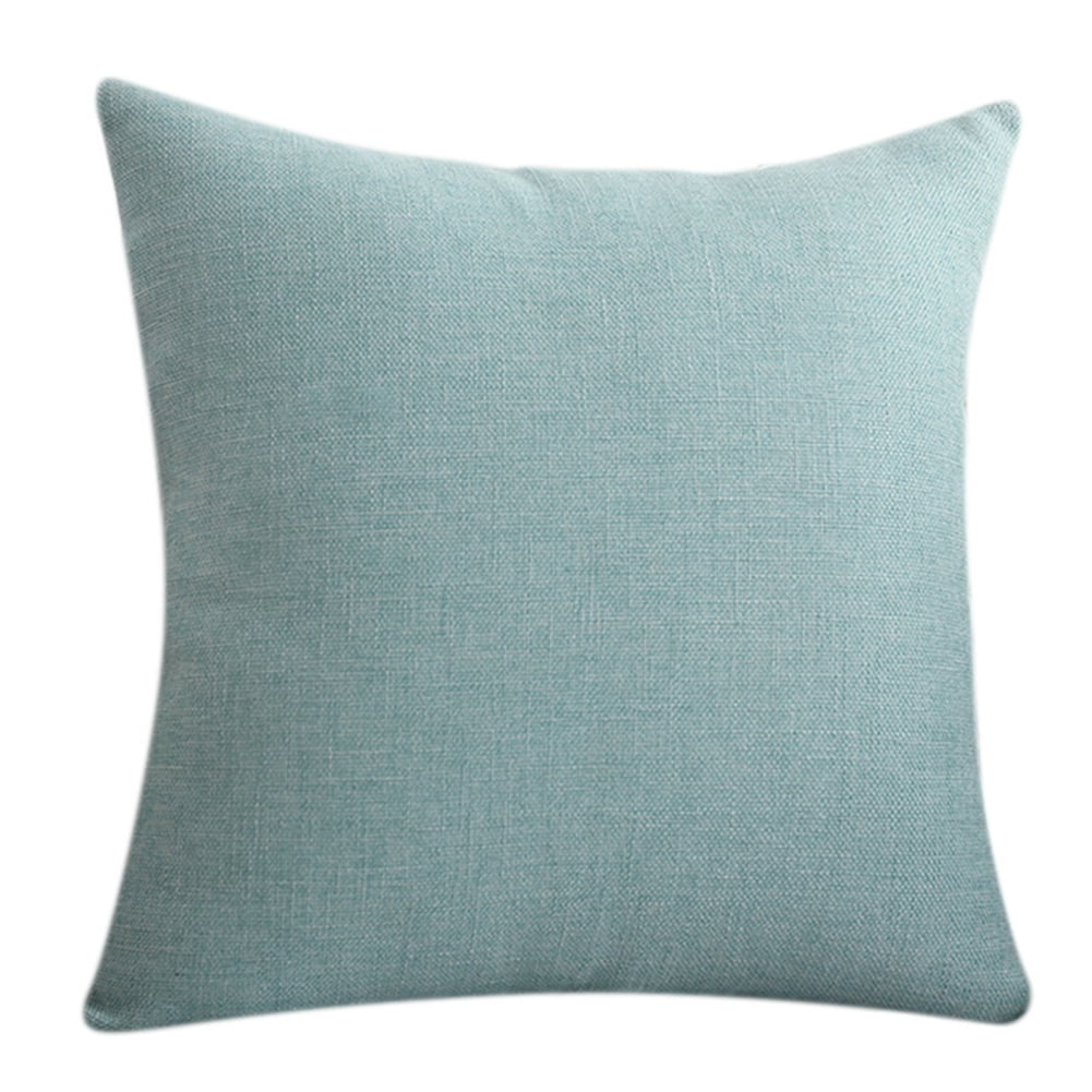 Adarl Natural Linen Square Pillow Covers, Soft Soild Home Decor Cozy