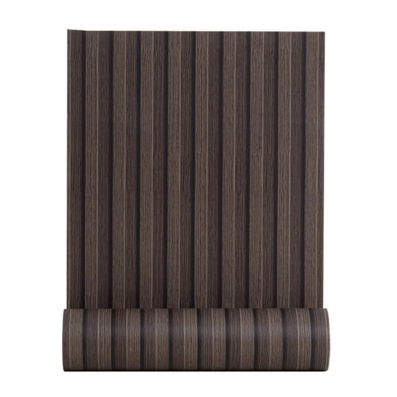 Adarl PVC Slat Wall Panel Peel and Stick Self-Adhesive Wallpaper - 15.75*118 inch Waterproof Vinyl Removable Wall Paper for Wall Decor Bedroom