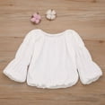 thumbnail image 1 of Adarl Princess Kids Baby Girl Cotton Lantern Sleeve Tops Basic Solid T-shirt Clothes, 1 of 8