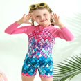 thumbnail image 1 of Adarluvy Girls Long Sleeve Swimsuit One Piece Bathing Suit Zipper UPF 50+ Rashguard Swimwear,4-9 Years, 1 of 7