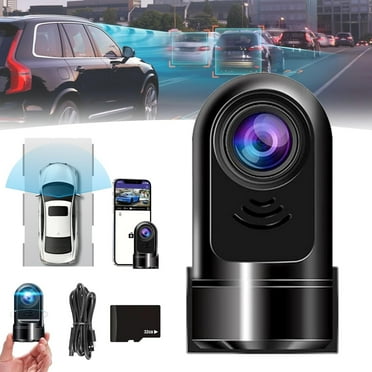 Adas 360 dashcam, 1080P HD 360° Rotating Mini ADAS Dashcam, Dash Cam Front and Rear, 24H Parking Mode/Built-in Wi-Fi/Night Vision/Motion Detection/Loop Recording (No Card)