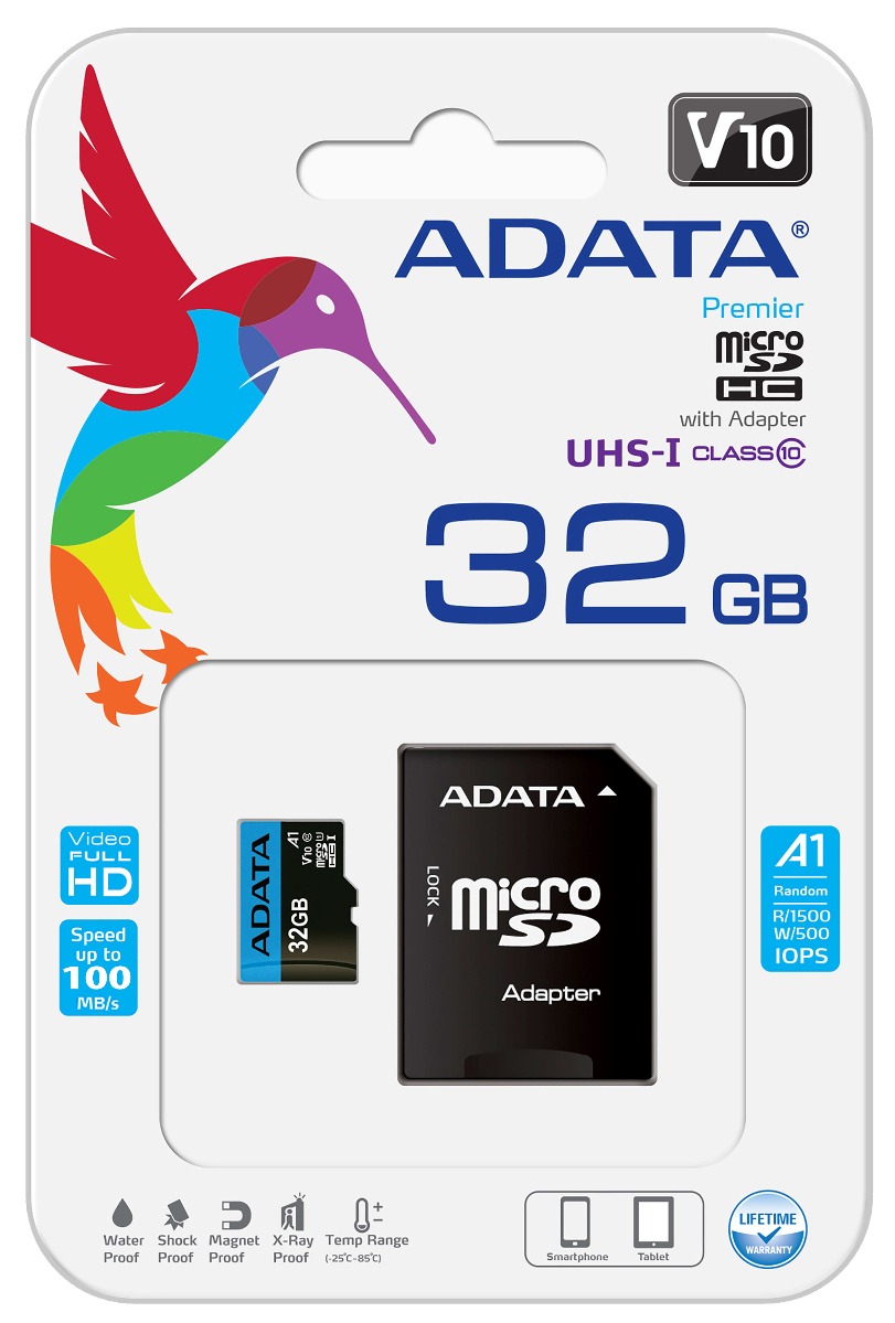 Adata Premier 32 GB Class 10/UHS-I V10 microSDHC - image 1 of 2