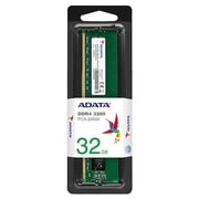 ADATA 32GB DDR4 3200MHz Desktop RAM Memory, UDIMM PC4-25600, CL22, Non-ECC Unbuffered, 288-Pin Desktop Memory Module, High Speed Computer RAM, AD4U320032G22-SGN