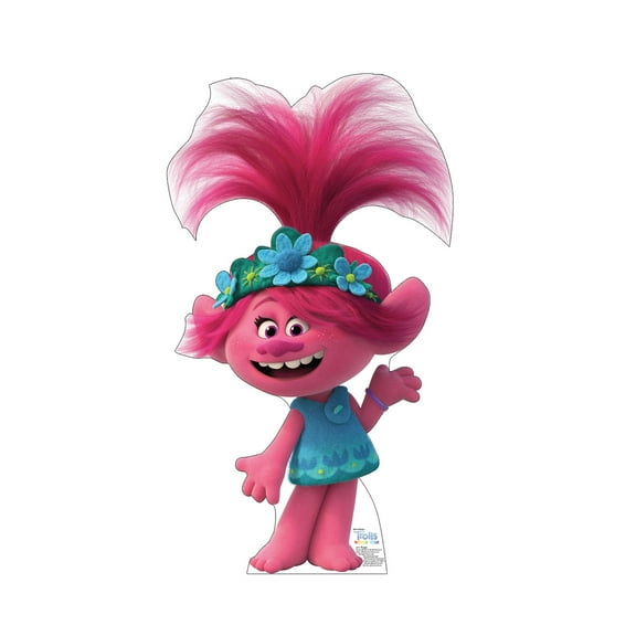 Adavanced Graphics Recyclable Poppy The Trolls World Tour Cardboard Stand Up, Multicolor 25" x 45"