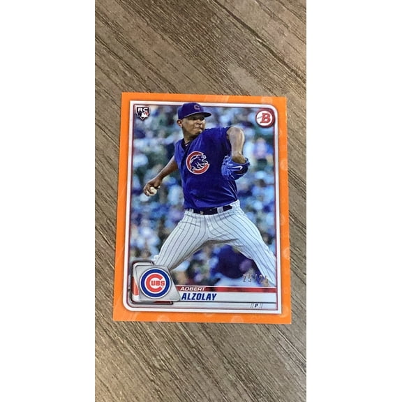 Adbert Alzolay MLB Chicago Cubs 2020 Bowman 19 Orange /25 serial numbered trading card