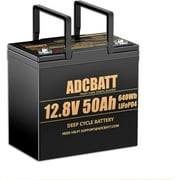 Adcbatt 12V 50Ah بطارية ليثيوم LiFePO4 مع قطع درجة حرارة منخفضة ل RV ، محرك المتداول ، النسخ الاحتياطي