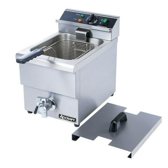 Adcraft DF-12L Electric Countertop Deep Fryer with 25-Pound Single Tank, Stainless Steel, 208v, NSF, Silver