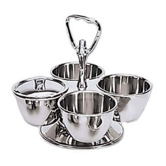 Adcraft MLS-4 Stainless Steel 4 Bowl Revolving Server