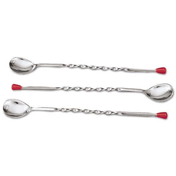 Adcraft Stainless Steel Bar Spoon Red 11" 6/Pack BS90PKG