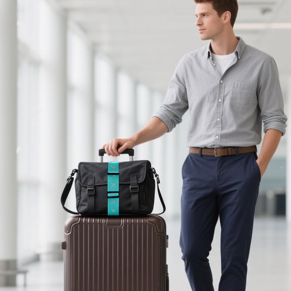 Add A Bag Luggage Straps 2 Pack, Adjustable Bungee Elastic Belt to Connect Two Suitcases, Secure Carry on & Travel Essentials by Weiweigg