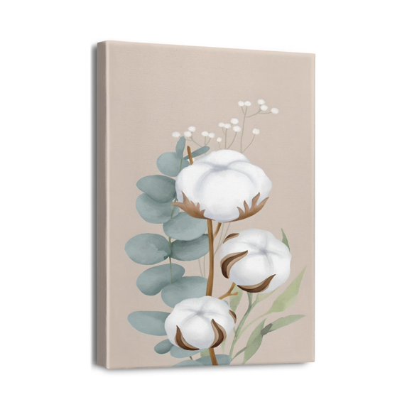 Add Charm to Your Walls - Floral Bathroom Wall Decor Featuring Cotton Hydrangeas and Butterflies, 12x16