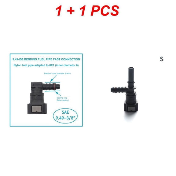 Add Elbow 9.49ID6-Co Nylon Bundy Tee Hose Replacement, Car Fuel Line, Motorcycle Hose Joint, Quick Release Allergic Connector, Auto Accessories, ID6