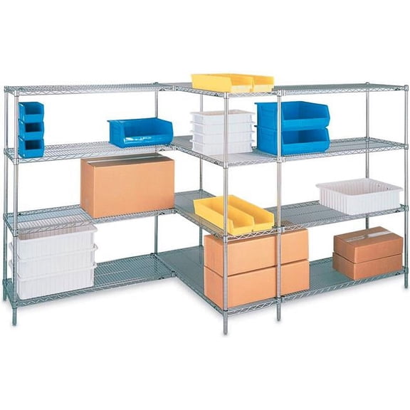 Add-On Units Open-Wire Shelving - 60 x 18 x 63 in.