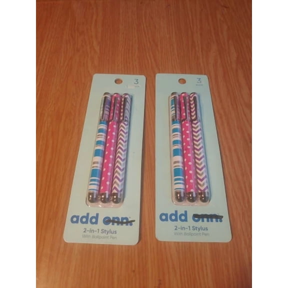 Add Onn 2 In 1 Stylus With Ballpoint Pen 3 Pack Compatible W Most Smart Tablets