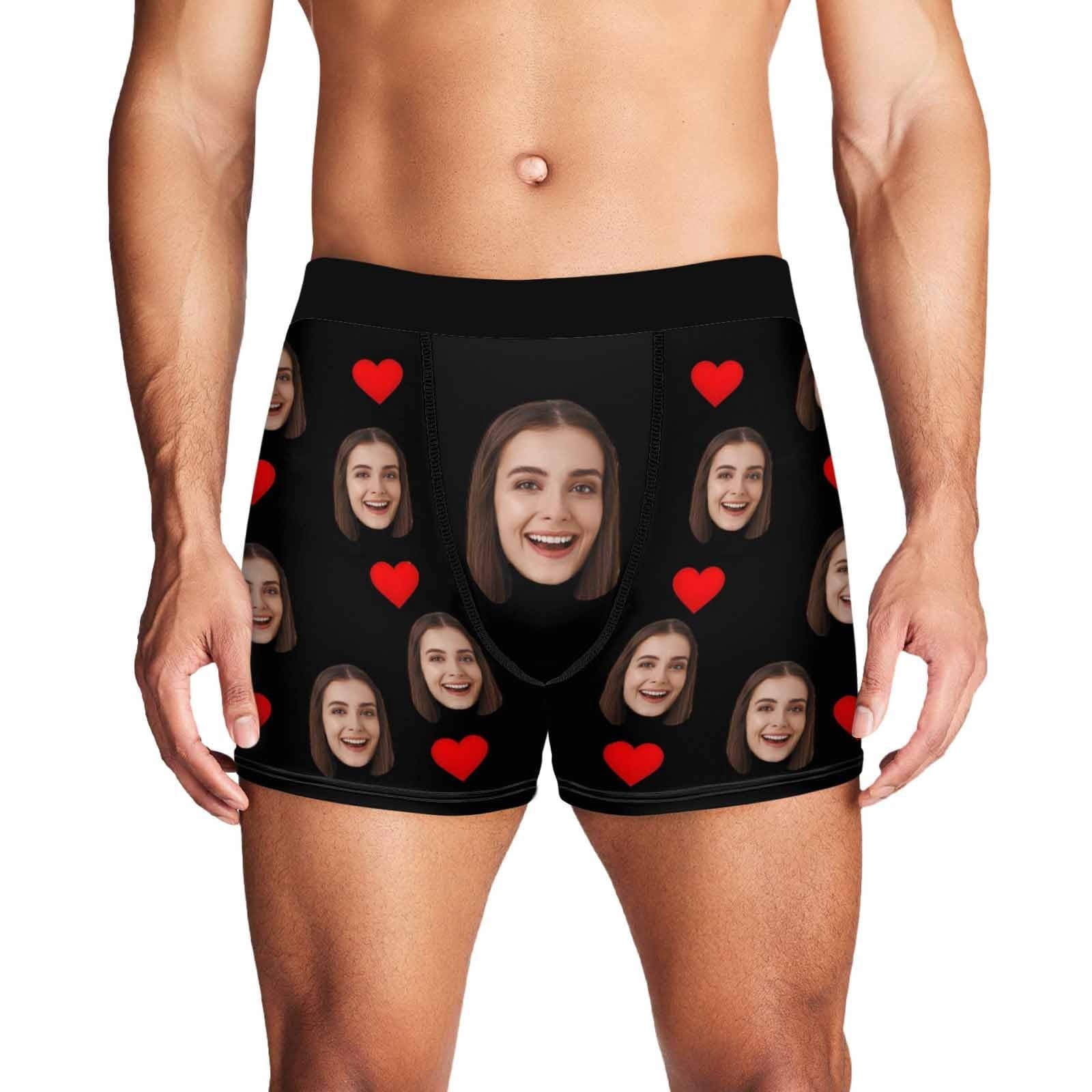 Custom Face Boxers For Men - Personalized Photo Underwear, Funny Valentine's Gift For Boyfriend Husband