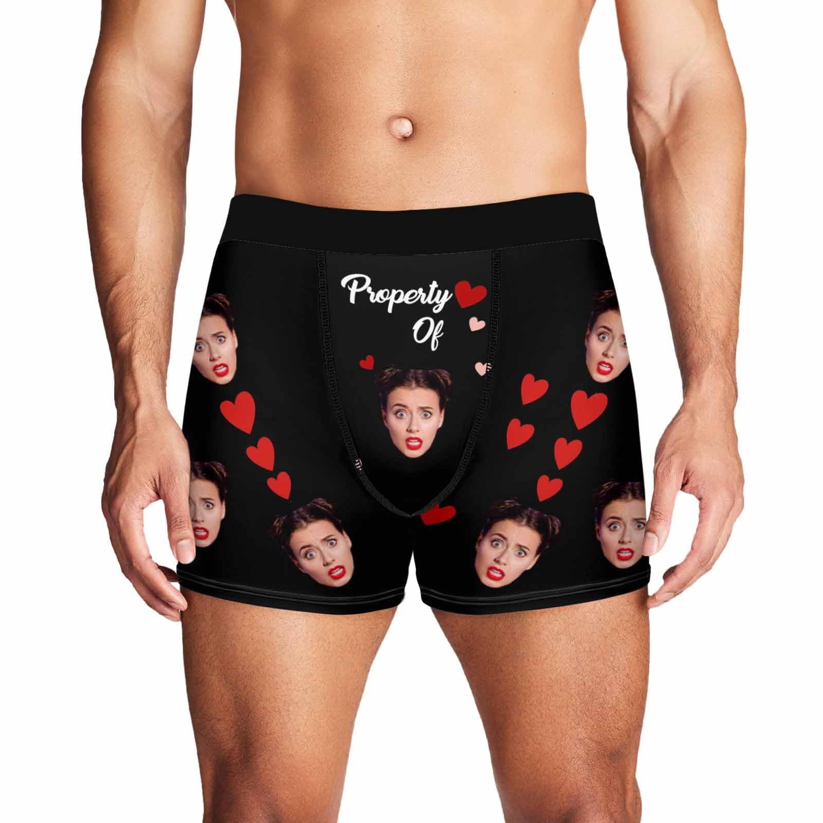 Custom Photo Boxer Briefs For Men - Personalized Face Underwear, Funny Gift For Boyfriend/Husband