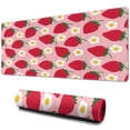 thumbnail image 1 of Add a Touch of Style to Desk with 31.5x11.8 inch Mouse Pad - Non-Slip & Waterproof - Features a Bright Summer Fruits Strawberry Leaves Design, 1 of 7