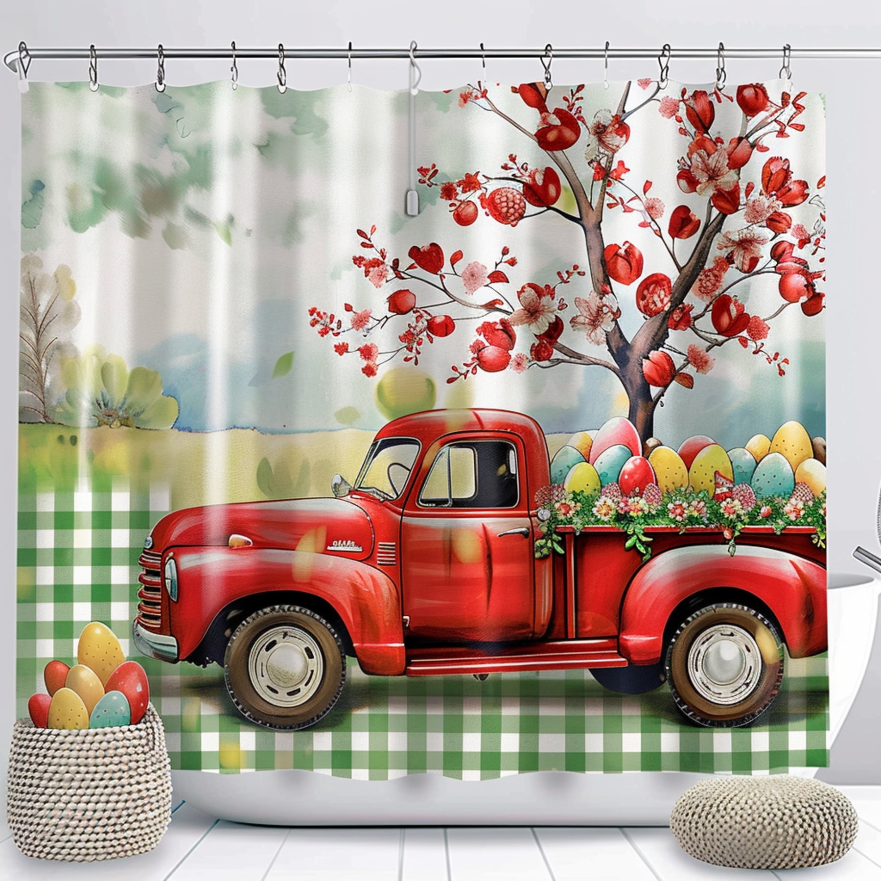 Add a Touch of Vintage Charm to Your Bathroom with Our EasterThemed Red